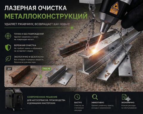 Металлоконструкции, 1 метр погонный, слабая коррозия